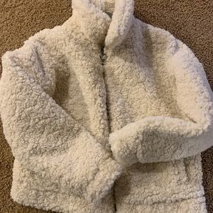 Zara white/cream Sherpa jacket
